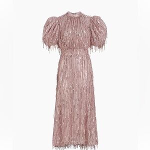 ROTATE Birger Christensen Dawn Open-back Sequin-embellished Tulle Midi Dress